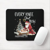 Vintage Every Knee Shall Bow Weihnachtsmann religi Mousepad (Mit Mouse)