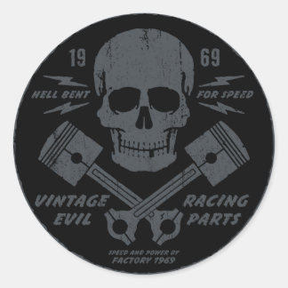 Vintage Evil 012A Runder Aufkleber