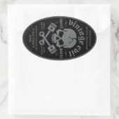 Vintage Evil 014A Ovaler Aufkleber (Tasche)