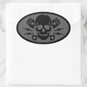 Vintage Evil 015B Ovaler Aufkleber (Tasche)