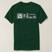 Vintage Evolution der Fotografie T-Shirt (Design vorne)