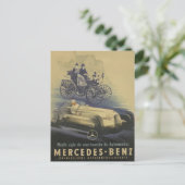 Vintage Evolution des klassischen Autos Postkarte (Stehend Vorderseite)