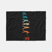 Vintage Evolution Disc Golf Lustige Glückliche Gol Fleecedecke (Vorderseite (Horizontal))