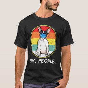 Vintage Ew Leute Französische Bulldogge Hund mit G T-Shirt