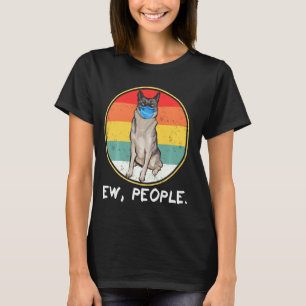 Vintage Ew-Leute Norwegischer Elkhound-Hund mit F T-Shirt