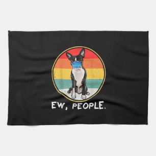 Vintage Ew People Boston Terrier Dog Wear Geschirrtuch