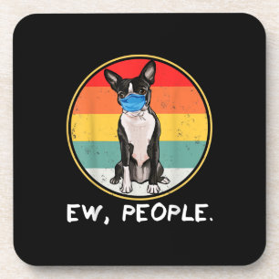 Vintage Ew People Boston Terrier Dog Wear Getränkeuntersetzer