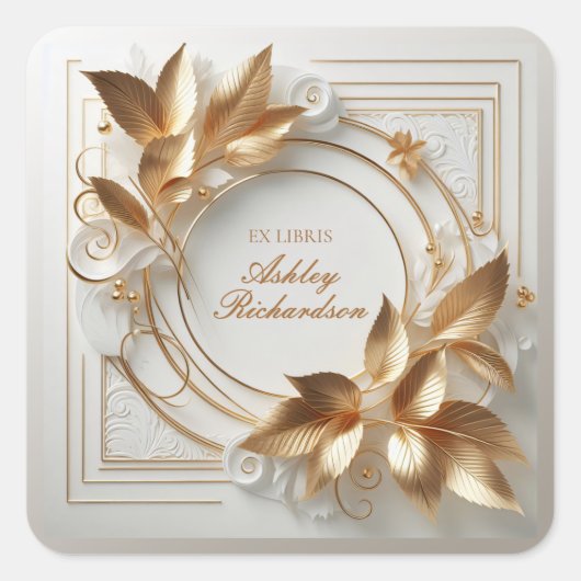 Vintage Ex Libris Aufkleber (Vorderseite)