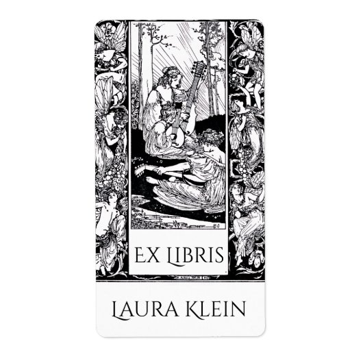 Vintage Ex Libris Buchschild (Vorne)