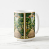 Vintage Ex Libris Garden Path Bookplate Art  Kaffeetasse (VorderseiteRechts)