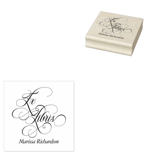 Vintage Ex Libris Personalized Gummistempel (Stempel)