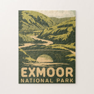 Vintage Exmoor Nationalpark Puzzle