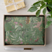 Vintage Exotic Dschungel Fantasy - Grünbuch Seidenpapier (Geschenk)