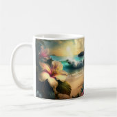 Vintage exotische hawaiianische Blume Kaffee Tasse (Links)