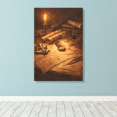 Vintage Explorer Desk Still Life Leinwanddruck (Insitu (Holzboden))