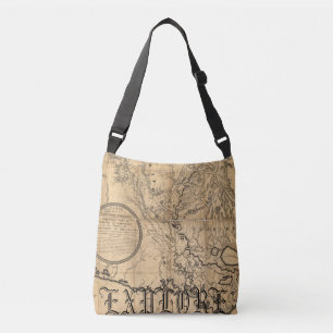 Vintage Explorer Louisiana-Karte Crossbody-Tasche Tragetaschen Mit Langen Trägern
