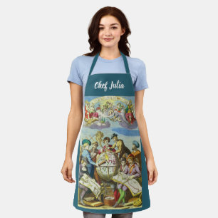 Vintage Explorer mit antiker Globe-Karte, 1542 Schürze