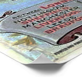 Vintage Express Route Train Travel Advertising Poster (Ecke)