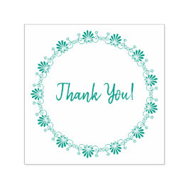 Vintage Extravagante Blüh Border Vielen Dank Permastempel