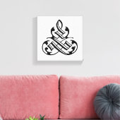 Vintage Extravagante Geblüht Leinwand Kunst, Dicht (Insitu (Wohnzimmer))