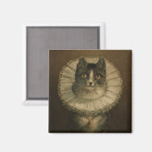 Vintage Extravagante Katze aus dem 19. Jahrhundert Magnet (Vorderseite/Rückseite)