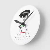 Vintage Eye Chart Gifts Runde Wanduhr (Winkel)