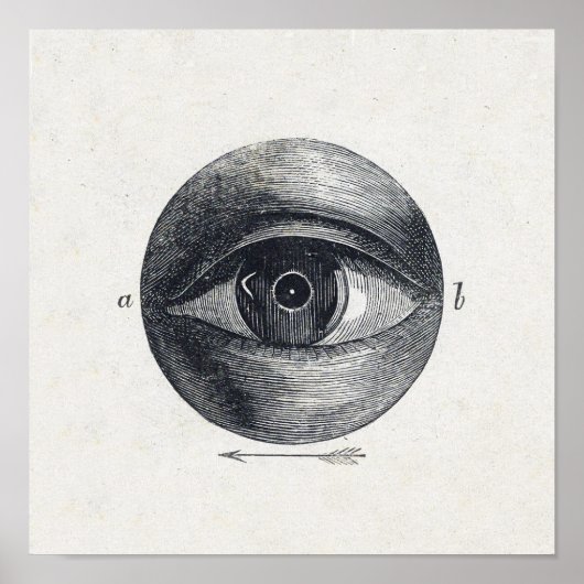 Vintage Eye Illustration Poster (Vorne)