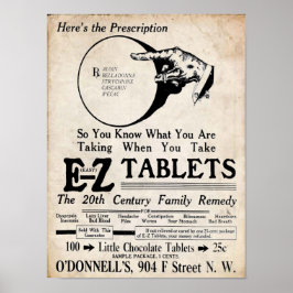 Vintage EZ Tabletten aus dem 20. Jahrhundert Poster
