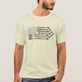 Vintage F-15E Kämpfer-Jet-Contrails-amerikanische T-Shirt