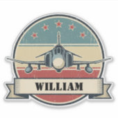 Vintage F-4 Phantom-Flugzeug Luftfahrt-Abzeichen Aufkleber (Vorderseite)