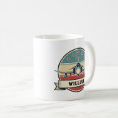 Vintage F-4 Phantom-Jagdflugzeug-Luftfahrtabzeiche Kaffeetasse (VorderseiteRechts)