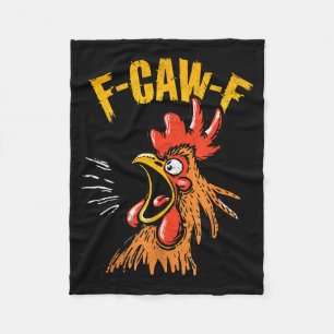 Vintage F-caw-f Huhn F-caw-f Lustiges Huhn Roos Fleecedecke