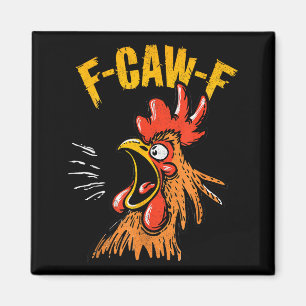 Vintage F-caw-f Huhn F-caw-f Lustiges Huhn Roos Magnet