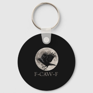 Vintage F-caw-f Lustiger Rabe Gothic Krähe Schwarz Schlüsselanhänger
