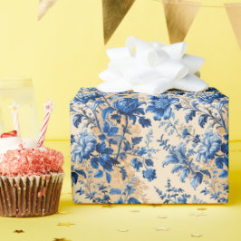 Vintage Fabric France Blumen | Dein Name Geschenkpapier