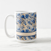 Vintage Fabric France Blumen | Dein Name Kaffeetasse (Links)