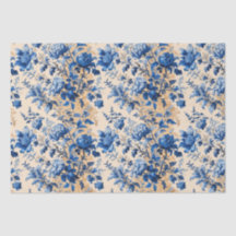 Vintage Fabric France Blumen | Dein Name