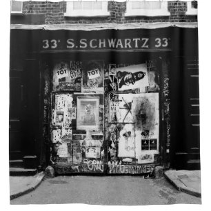 Vintage FACADE DER ALTEN STORE AUF DER STRASSE Duschvorhang