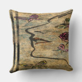 Vintage Face Decke Kissen (Rückseite)