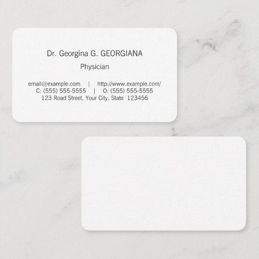 Vintage Facharztkarte Visitenkarte (Vorne/Hinten)