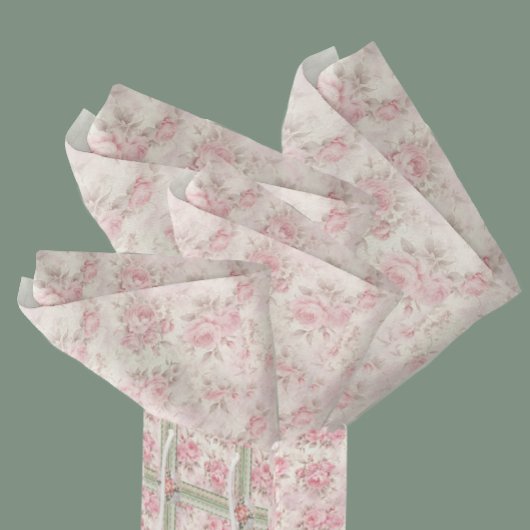 Vintage Faded Roses All Occasion Seidenpapier