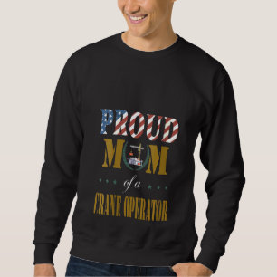 Vintage Fahne Amerikanischer Stolz Mama eines Kran Sweatshirt