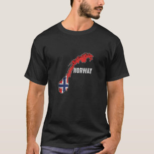 Vintage Fahne des Patriotischen Norwegischen Stolz T-Shirt