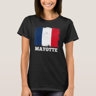 Vintage Fahne Mayotte Country Retro Flag Mahoran T-Shirt