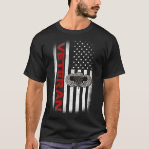 Vintage Fahne US-Paratrooper-Im Flugzeug-Division  T-Shirt