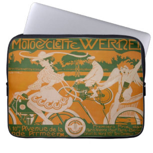 Vintage Fahrerfrau mit Cupid Laptopschutzhülle
