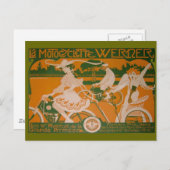 Vintage Fahrerfrau mit Cupid Postkarte (Vorne/Hinten)
