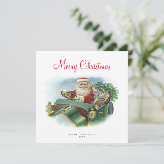 Vintage Fahrerkarte Santa Non-Foto (Stehend Vorderseite)
