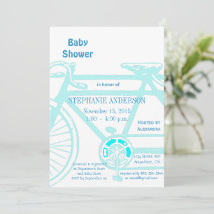 Vintage-Fahrrad-Baby- Boy-Shower-Einladungen Einladung