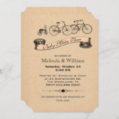 Vintage Fahrrad-Baby-Duschen-Einladung 2 Einladung (Vorne/Hinten)
